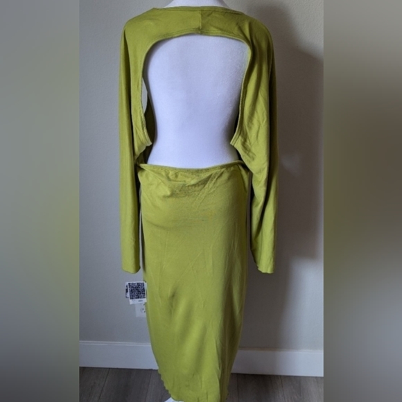Sammy B Women's Long Sleeve Cut Out Bodycon Dress - Green 2XL - Picture 3 of 3